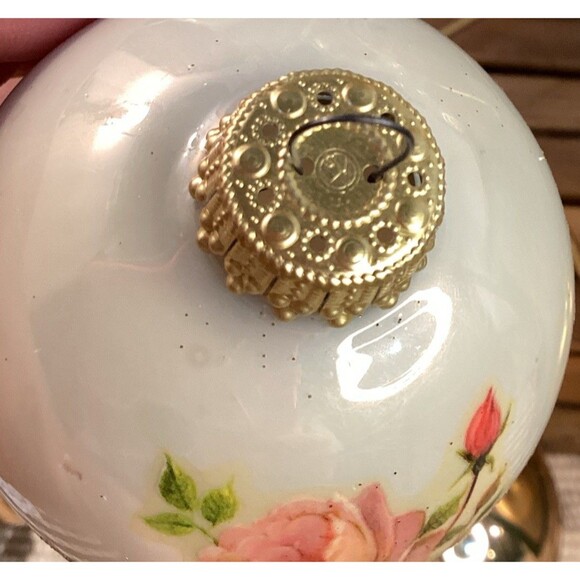 Christmas by Krebs Hand Decorated Glass Ornaments Glitter & Roses Multi Color~4 - Picture 12 of 15